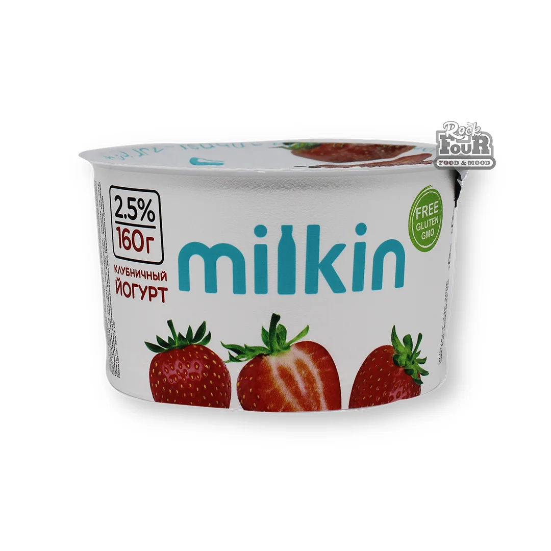 Yogurt "Milkin" strawberry 2.5% 160g
